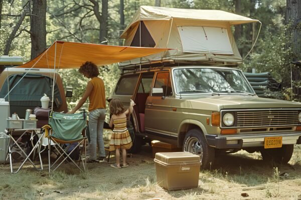 Spacious rear living room layout in a Fleetwood Wilderness RV