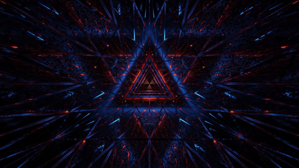 Glowing arcane symbol with ancient runes floating above a neon cyberpunk digital grid